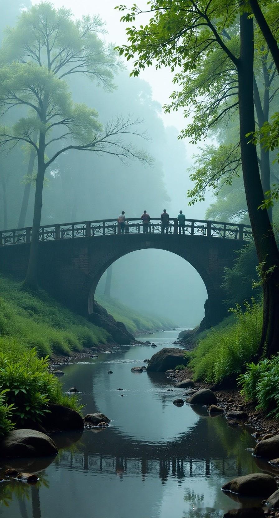 上联：一桥烟雨春江醉下联：万艇潮声夏日欢横批：江南春色