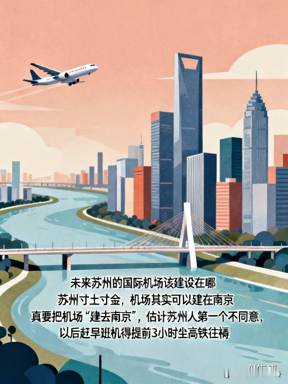 苏州寸土寸金，机场其实可以建在南京。真要把机场“建去南京”，估计苏州人第一个不