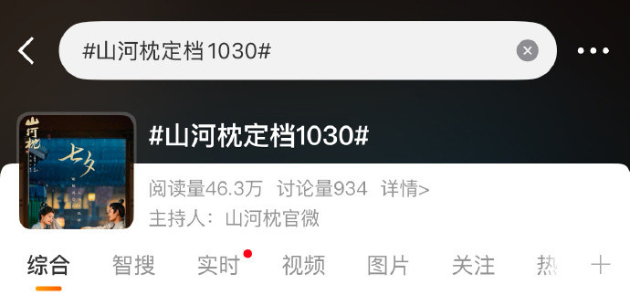 当《山河枕》官宣物料公布，定档预告也如期而至，画面里的氛围营造恰到好处，慢慢勾起