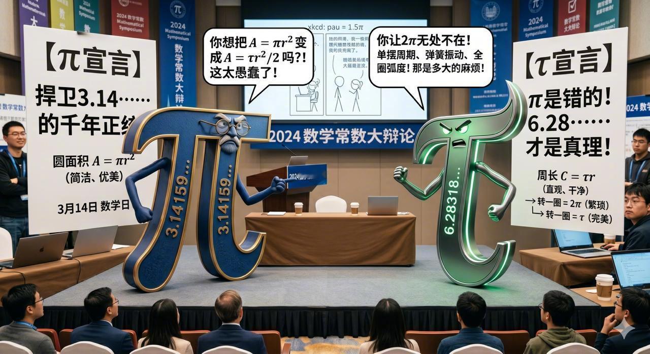 2001年，数学家RobertPalais在学术期刊上写下一句话：π是错的。他