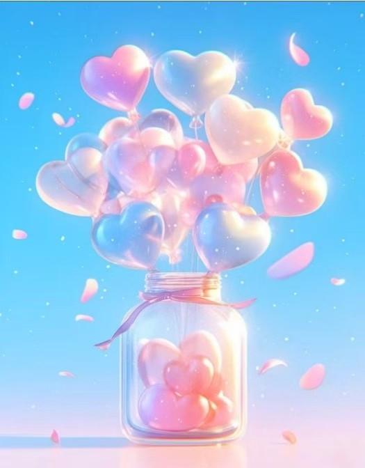 梦幻心形气球，甜蜜满满，爱意满满！💖🎈💖梦幻气球写真气球创意照片