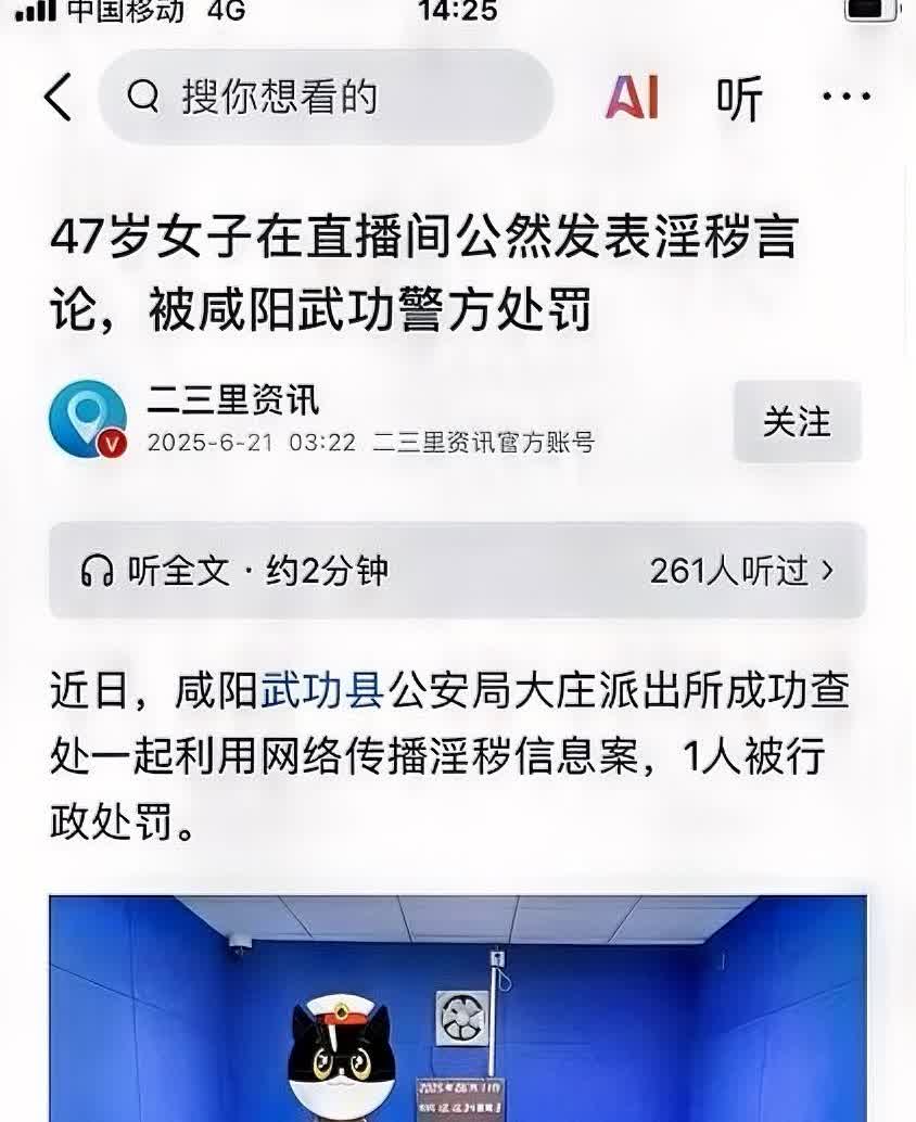 陕西一女子在直播间发表淫秽言论，扰乱网络秩序，被行政处罚，许多网友好奇，什么是“