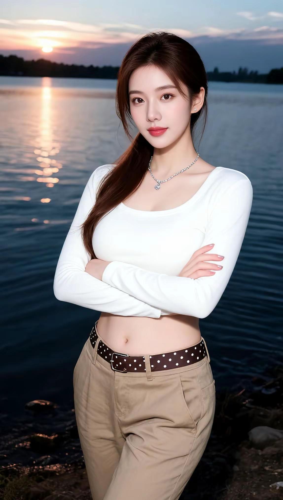 AI湖畔夕阳写真ai创作玩法合伙人计划