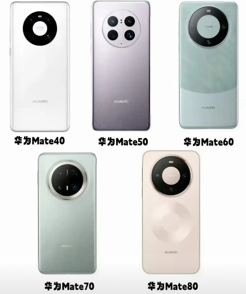 从Mate40系列到Mate80系列的后置镜头模组设计，大家认为哪一代最为经典？