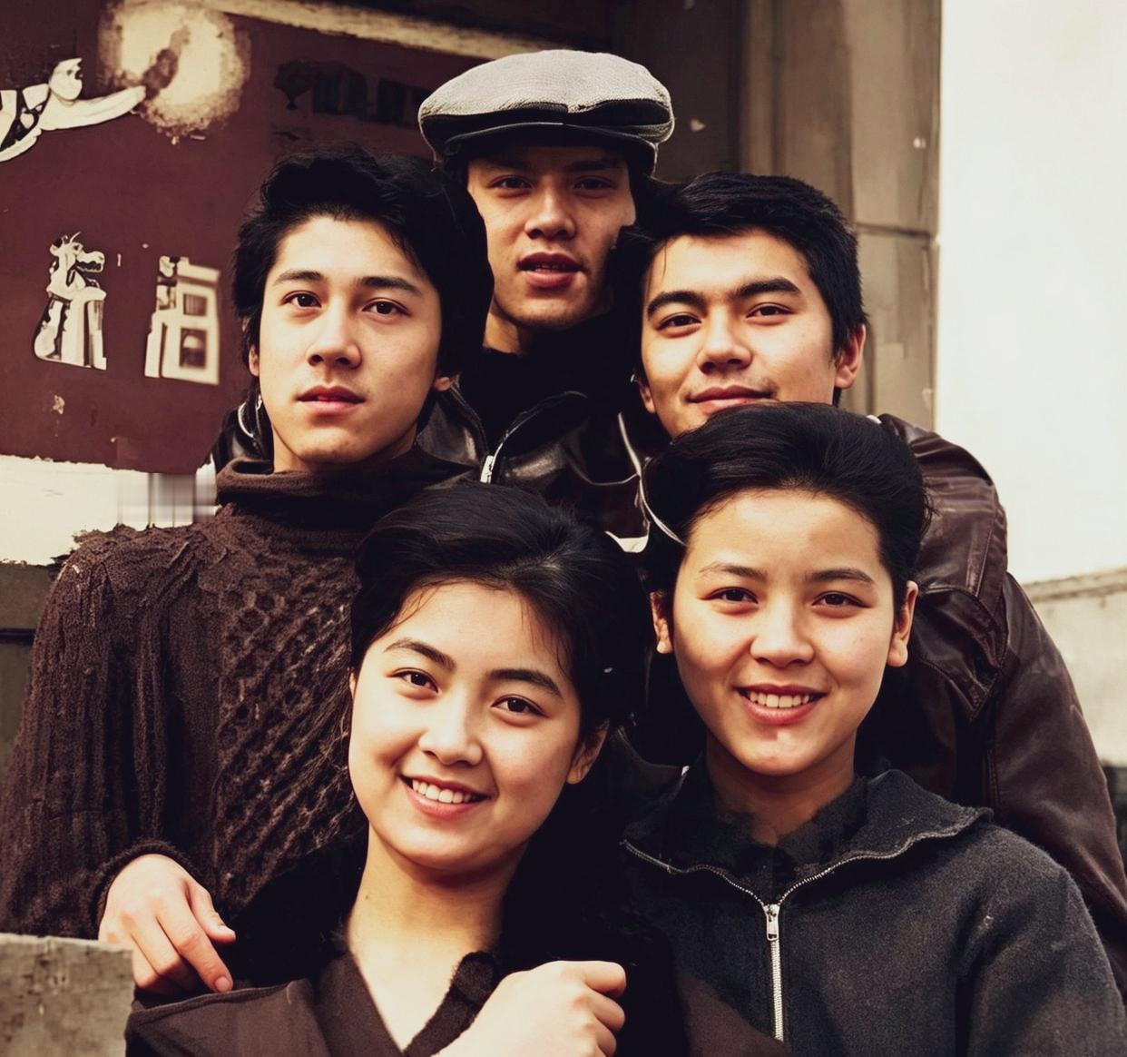 一张老照片，只有蔡国庆，许亚军后来都大红大紫，你能一眼认出他俩吗？