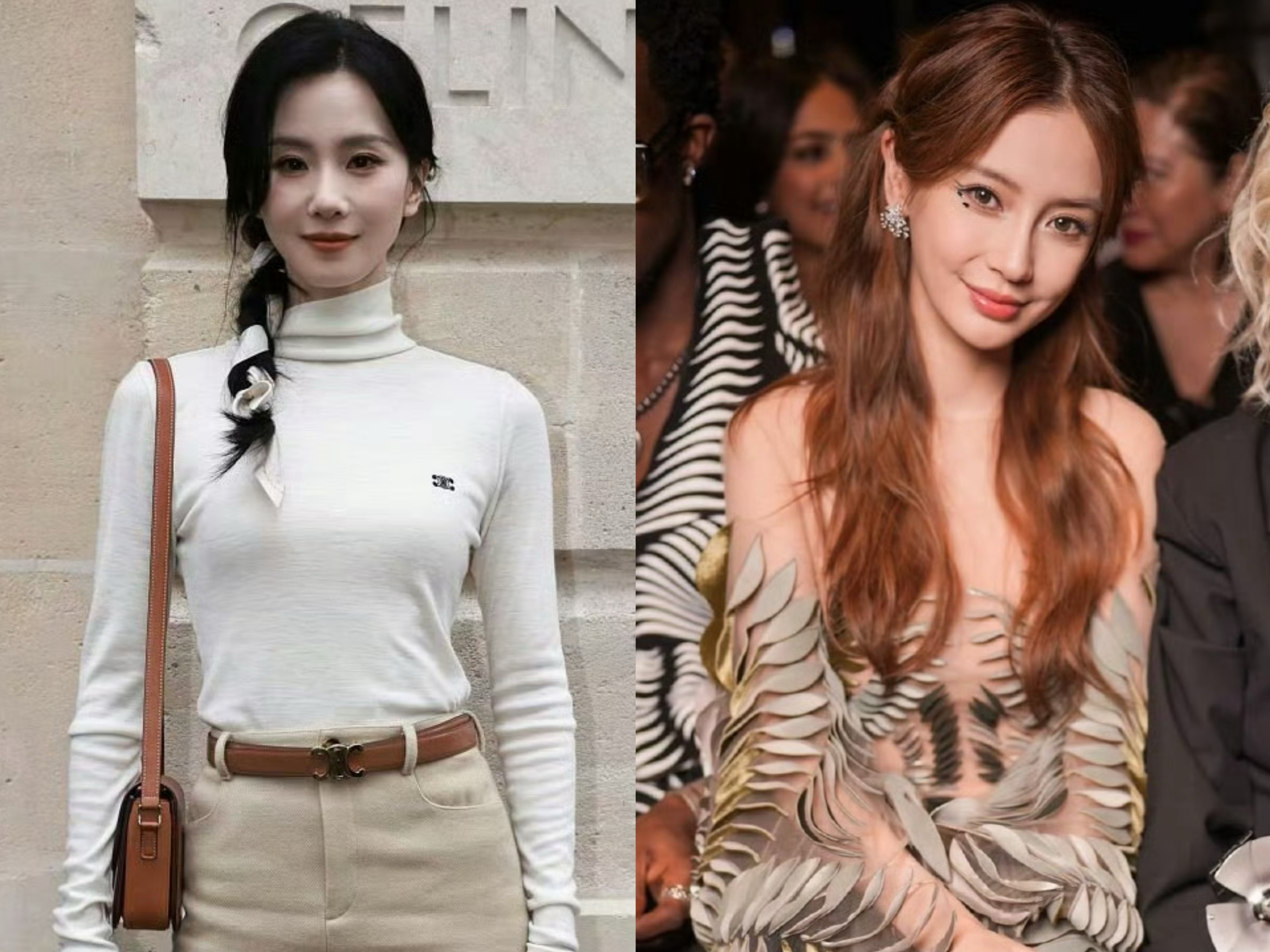 刘诗诗、Angelababy｜两位85花巴黎时装周生图Angelababy一出手