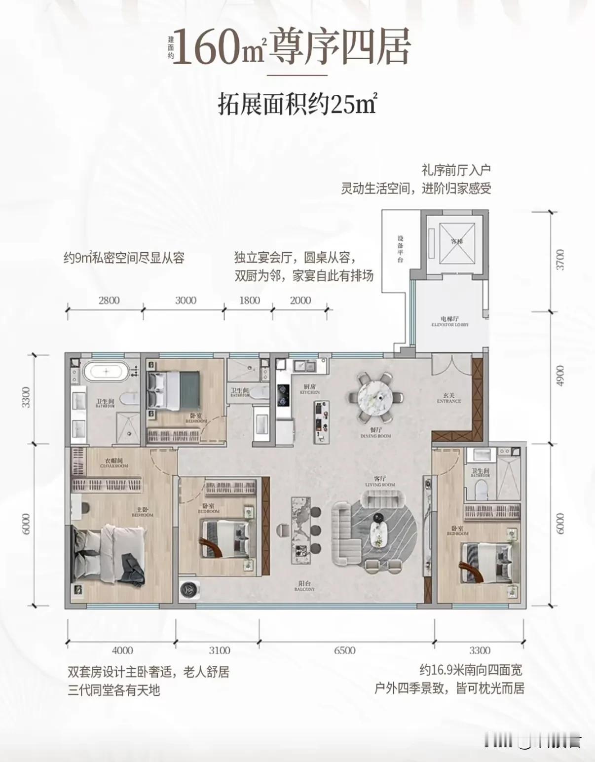 现在房子真是越做越好了，新开了一个楼盘，户型设计真不错，落地窗，通阳台，双主卧套