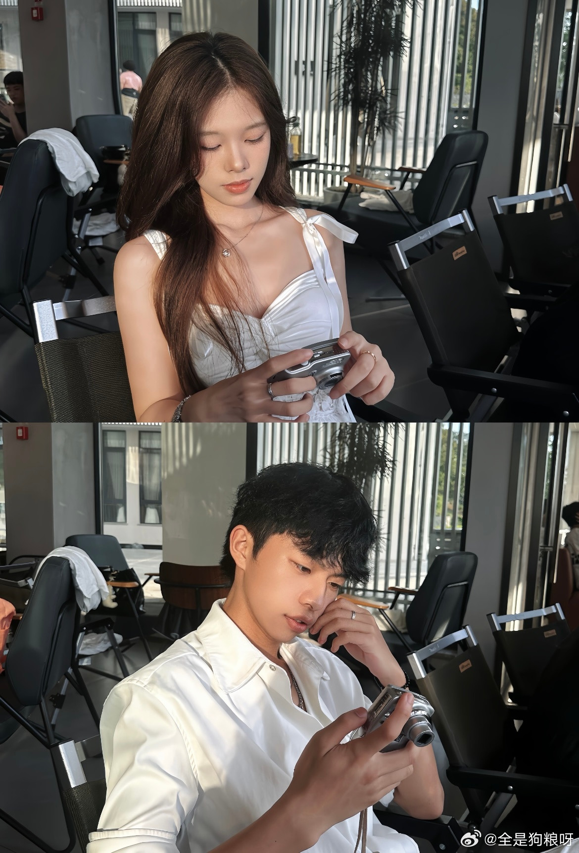 和男朋友在咖啡厅拍拍拍的一天​​​