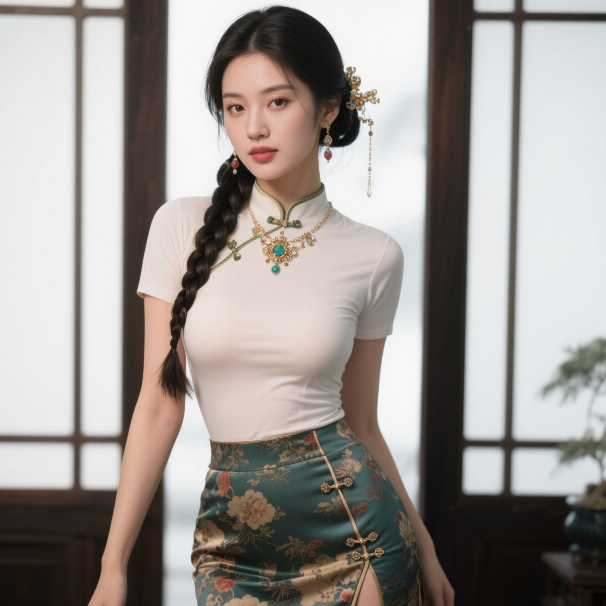 旗袍美眉韵味深，珠圆玉润动春心