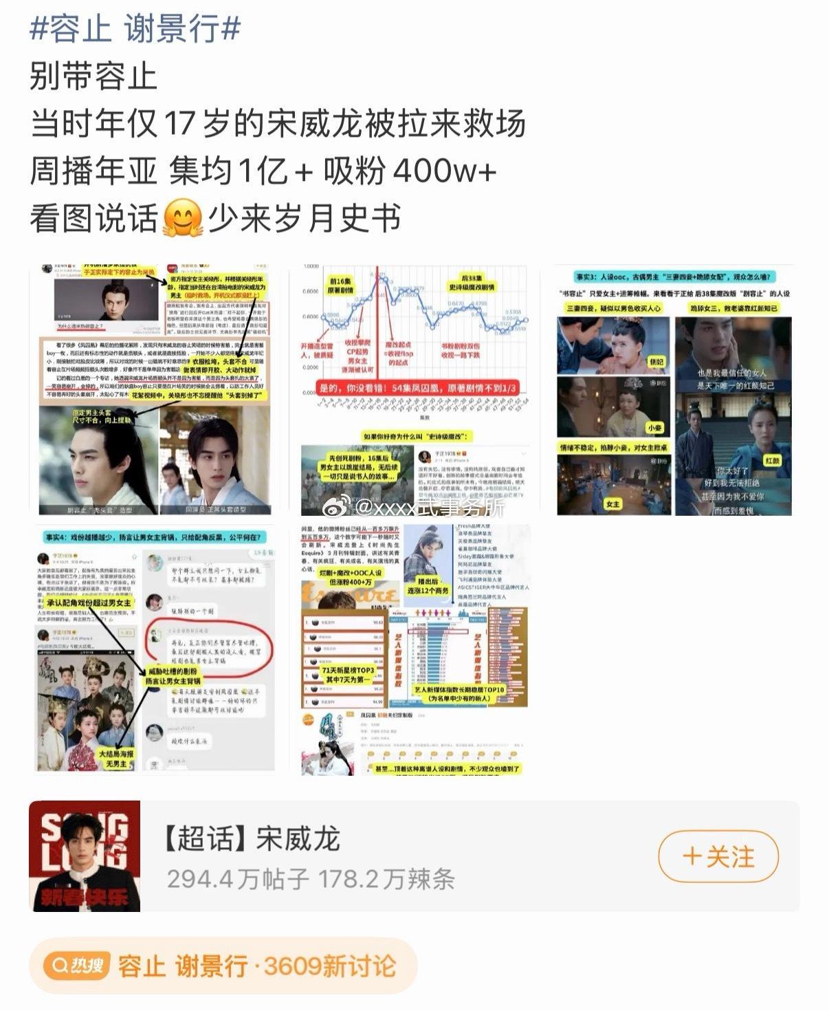 宋威龙容止是被岁月史书了吗当年的成绩季均一亿容止谢景行