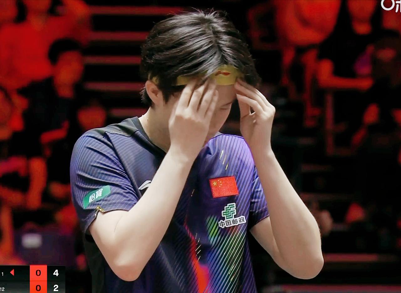 张禹珍只喊了一声，就被王楚钦打哑了！开局王楚钦限制住了张禹珍正手，3:1开