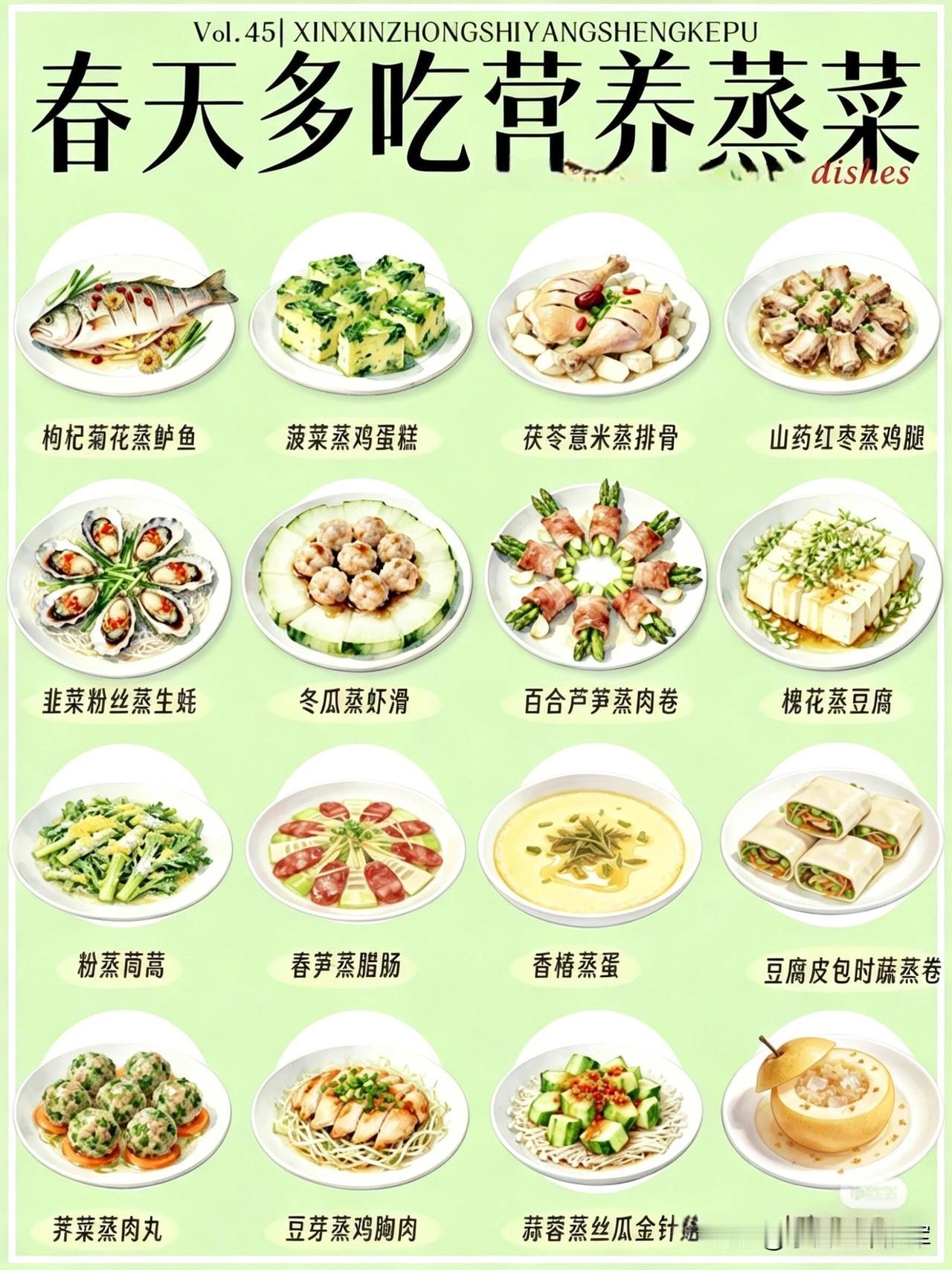 我靠春天的16道蒸菜，把“春困脸”吃成了透亮感去年春天总觉得没精神，脸也跟着