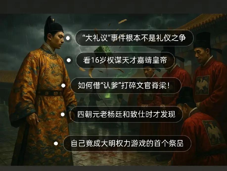 “大礼议”：16岁嘉靖的权谋阳谋，四朝元老杨廷和沦为牺牲品在明朝历史的权力