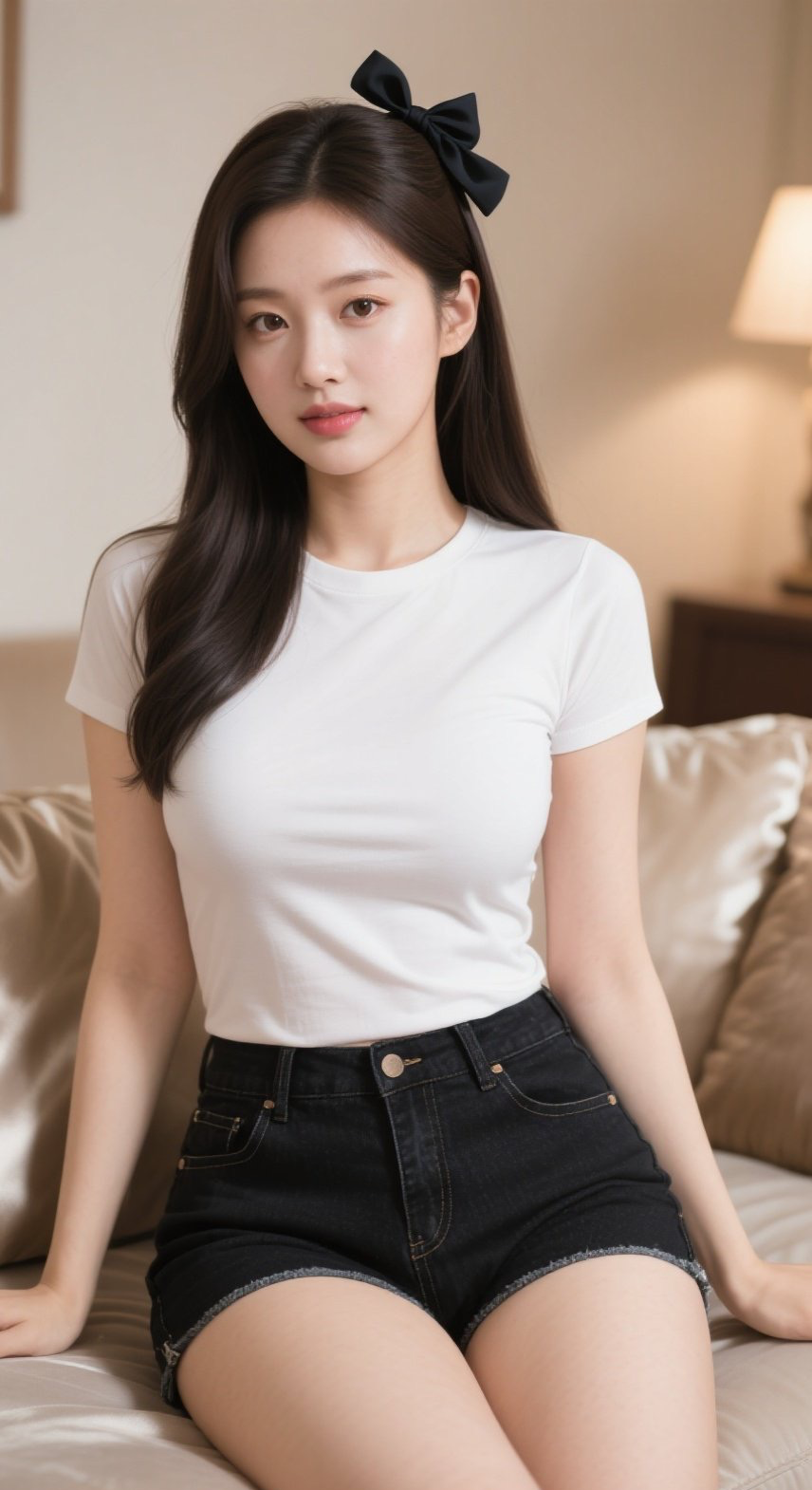 娇俏美眉居家写真，白腿如玉甜美可人