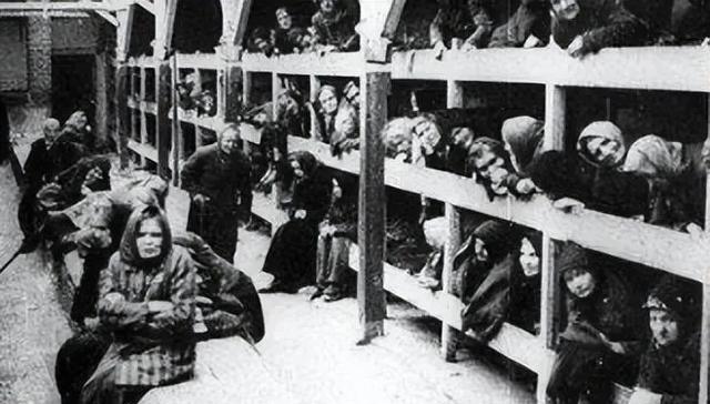 这是1940年，某处集中营，犹太女人被折磨的照片。这些照片在二战时期都是被禁止的