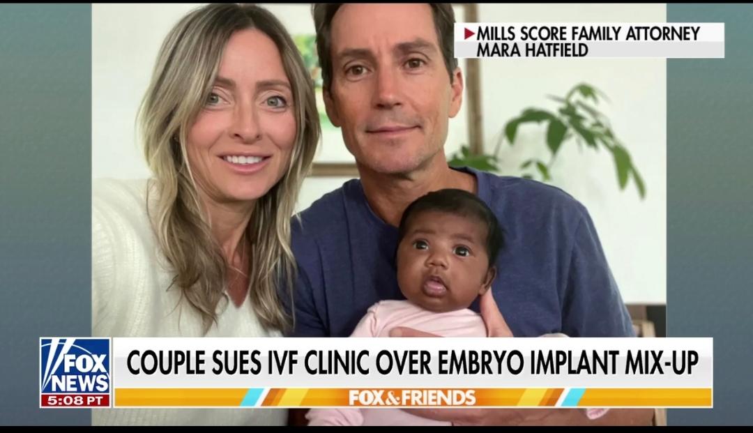 一对佛罗里达夫妇对其生育诊所提起诉讼，因为DNA检测显示他们12月迎来的女婴并非
