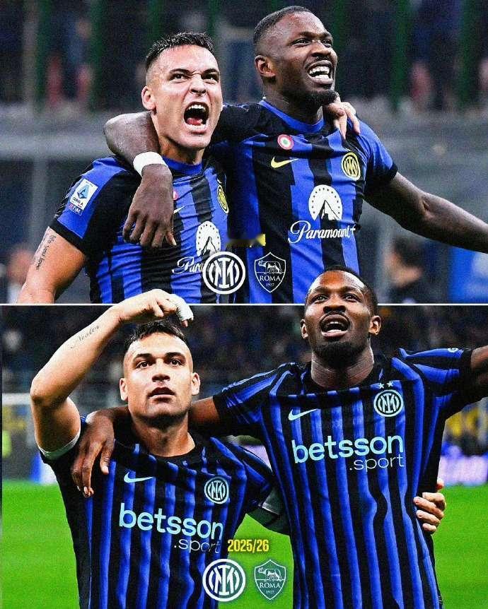 国米是欧洲少有的踢双中锋的队伍，只是这两中锋距离传统中锋有区别，当支点没问题，要