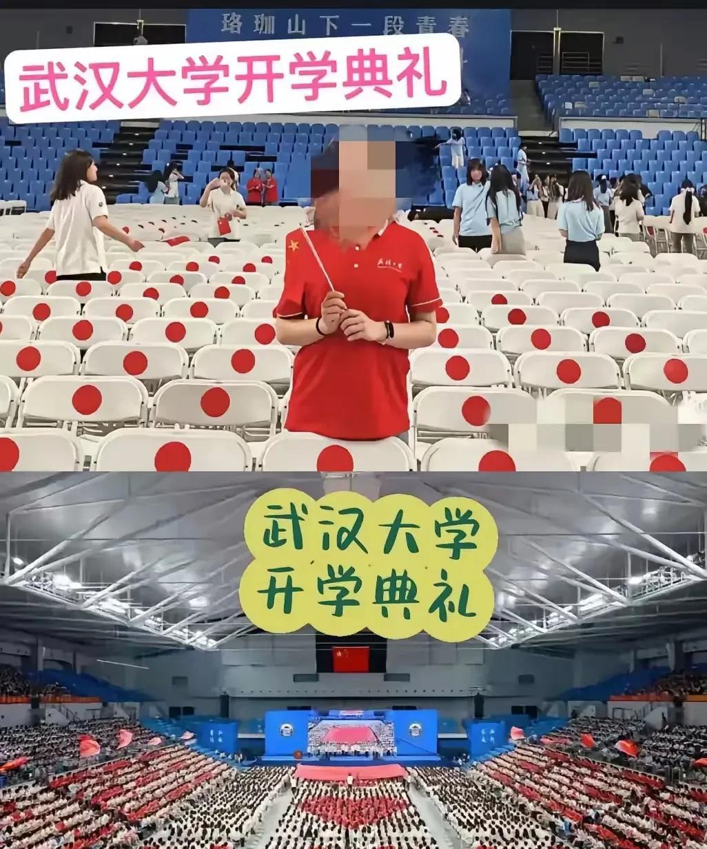 全民正在九三大阅兵中的兴奋中不可自拔，而武大却在开学典礼上利用膏药旗开了另一种形