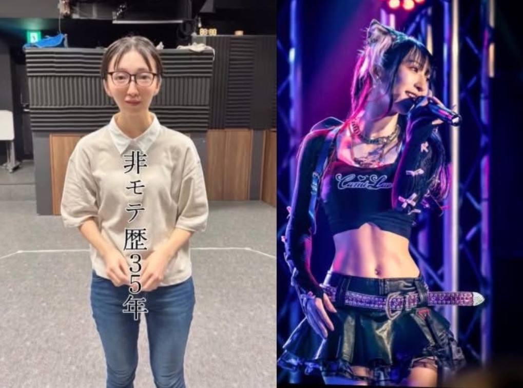 日本一偶像女子上班下班前后对比，能看得出是同一人吗？