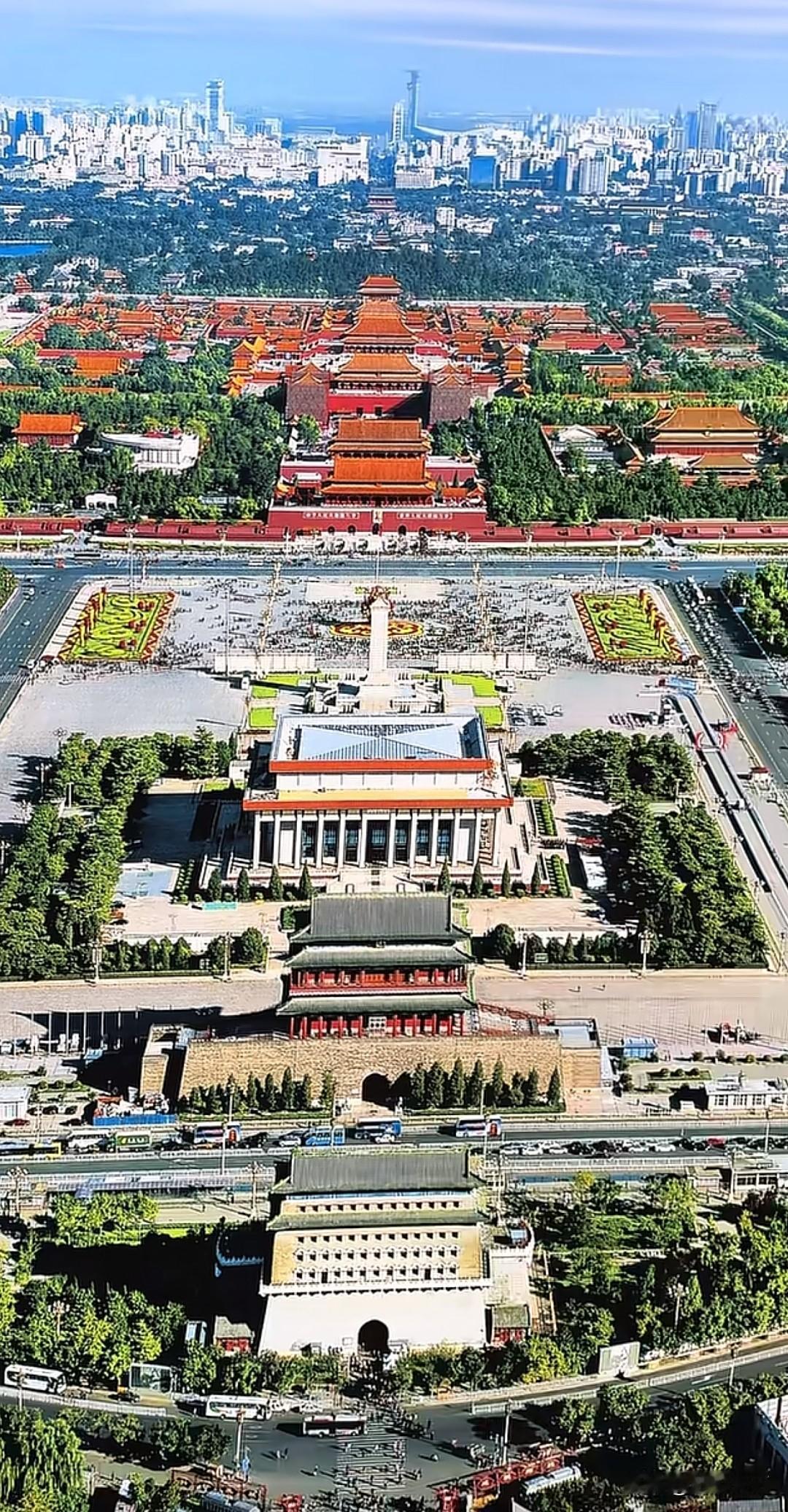 北京中轴线故宫、天安门