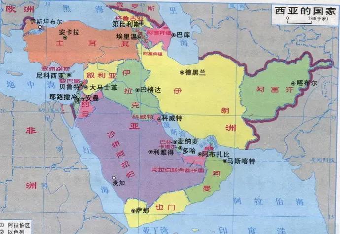 亚洲没有反华国家的地方是…是，西亚，中亚。亚洲分为五个区域：东亚，东南亚，北