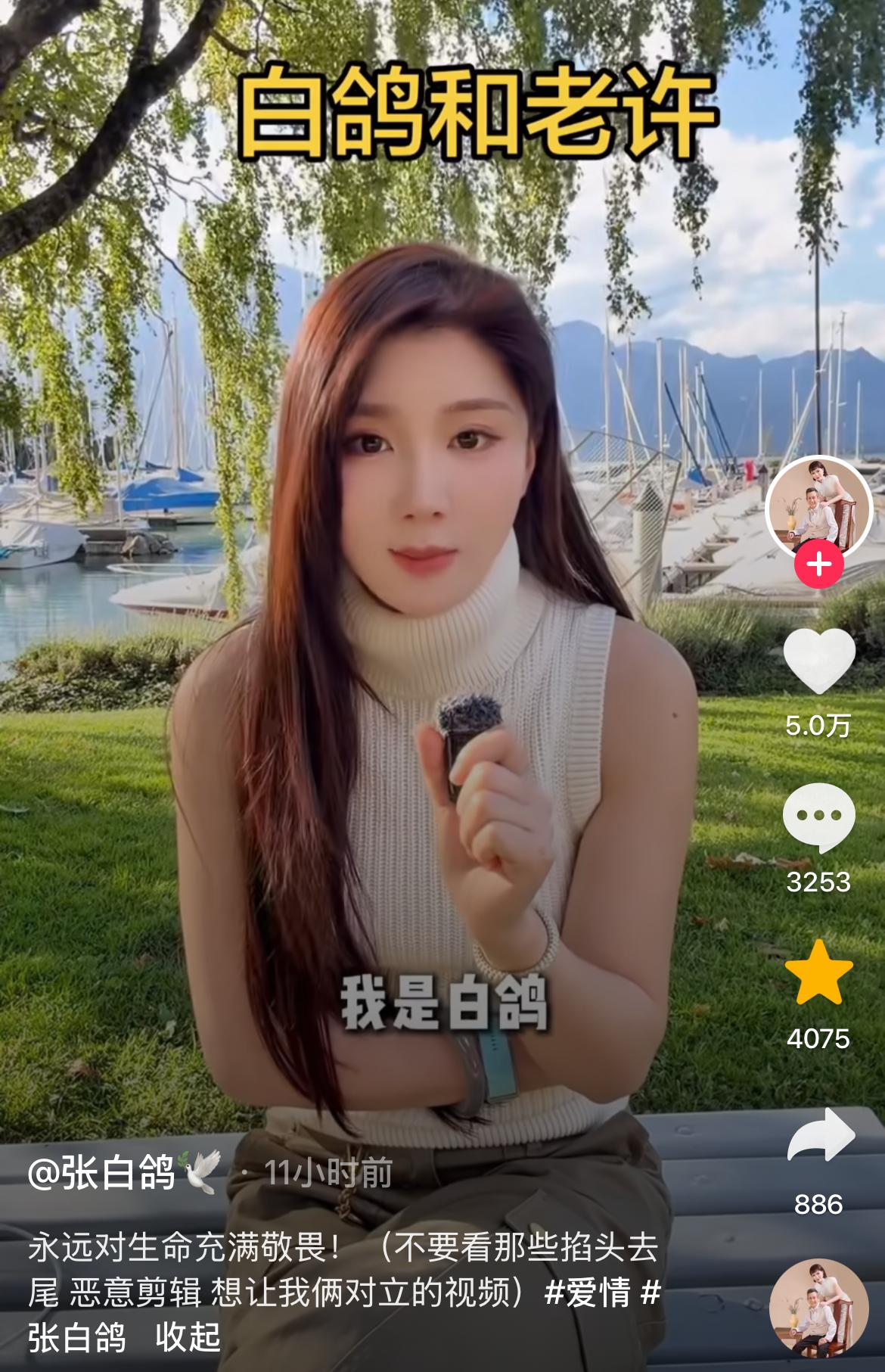网红白鸽与“初恋”老许分手原因曝光：我把我所有的钱，所有的id都换成他的名字，公