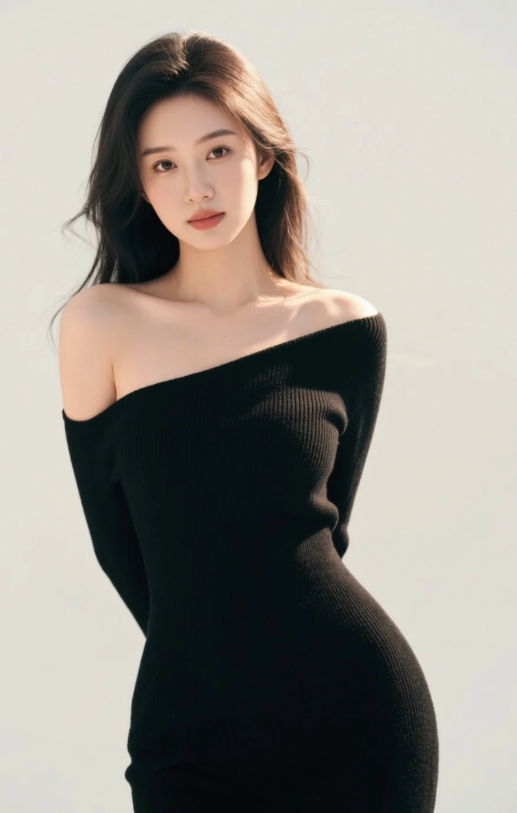微光中的绝美倩影，尽显迷人曲线