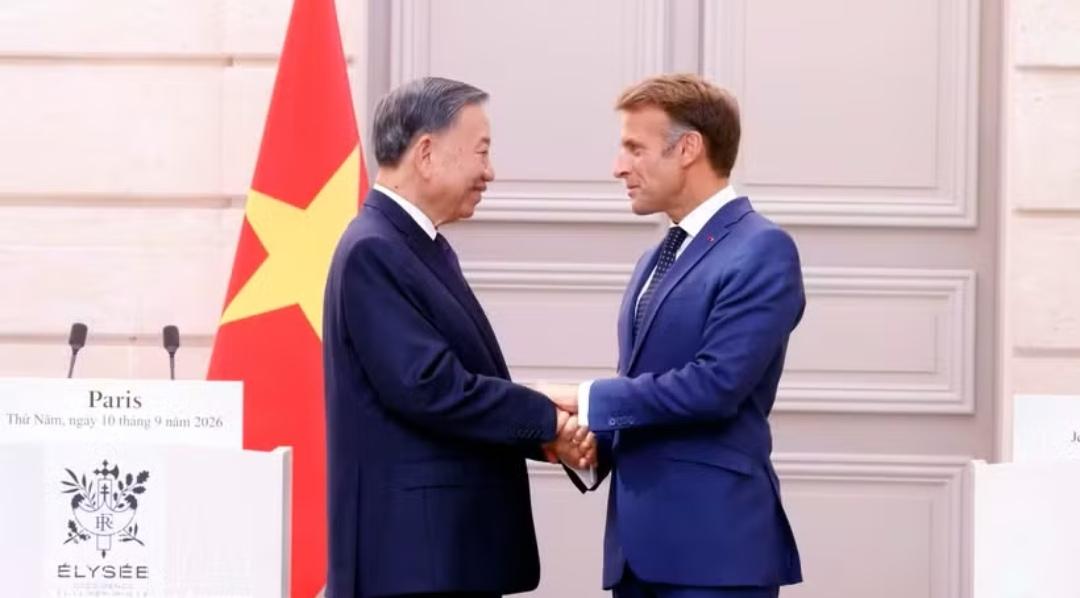非常老道！苏林是一点都不提法国殖民的历史恩怨！9月11日，越南与法国发表关于