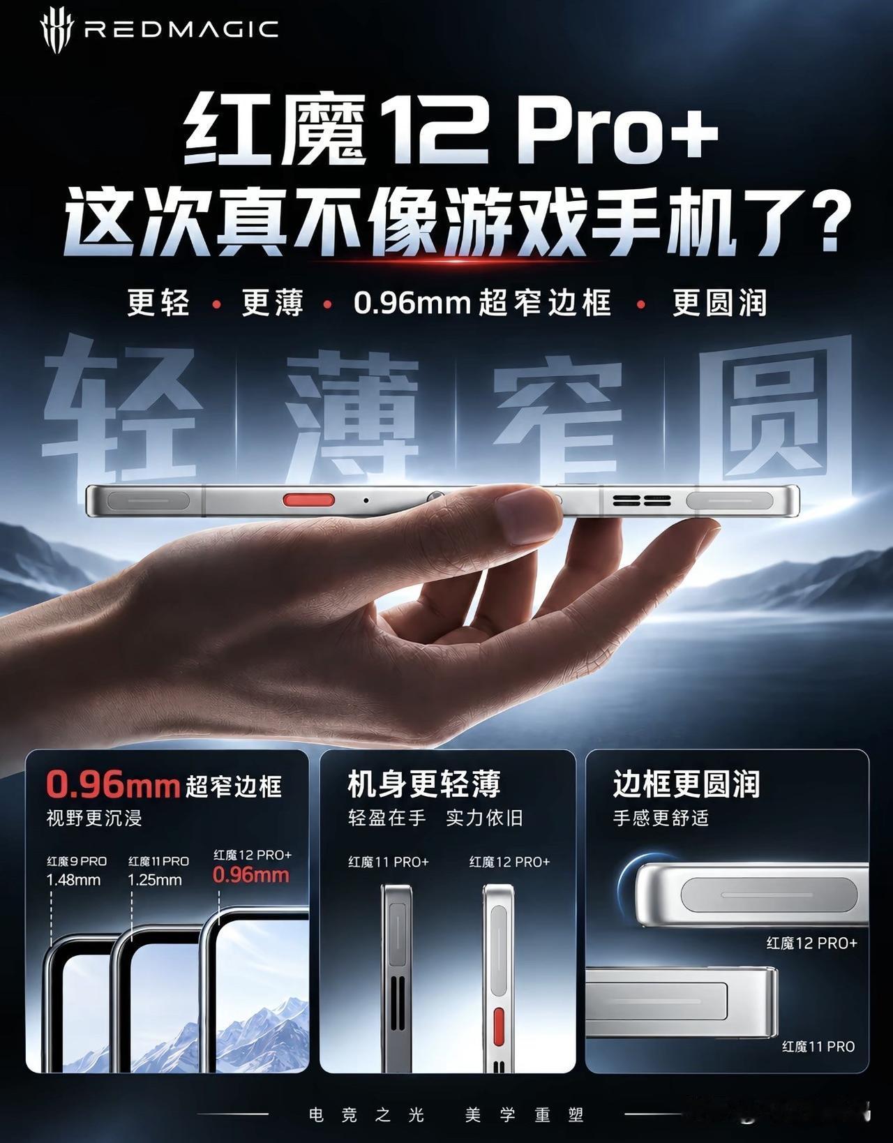 红魔12Pro+还没官宣，预热海报一出来，直接颠覆大家对红魔的印象。以往红