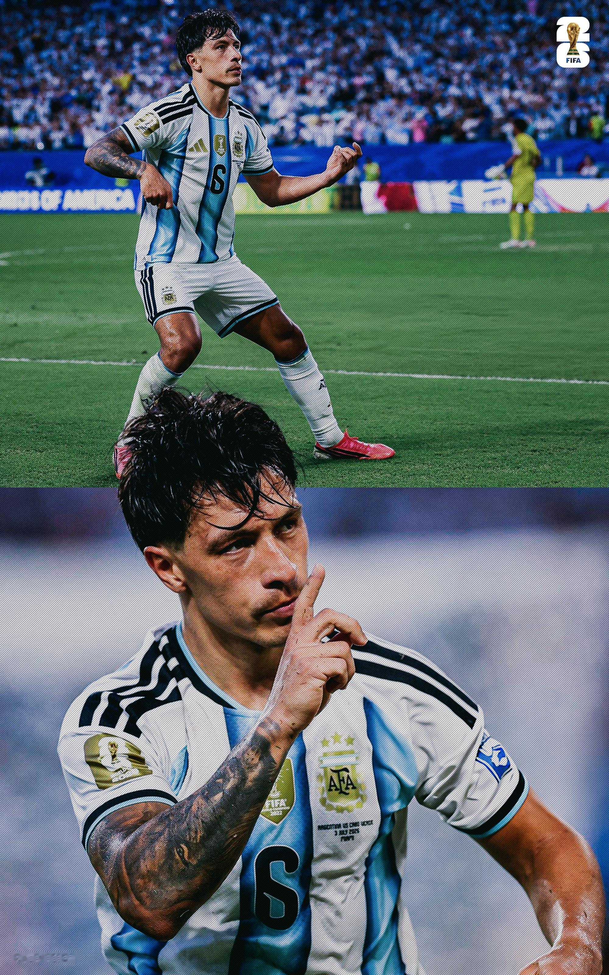 阿根廷的中卫也能演奏曼妙的乐章。🇦🇷世界杯阿根廷vs佛得角利马传射