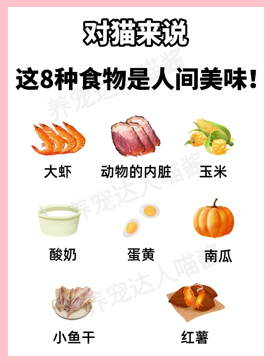 对猫来说、这8种食物是人间美味！
