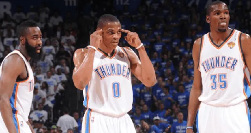 雷霆三少同列历史得分榜前15：一个选秀神话的终极注脚