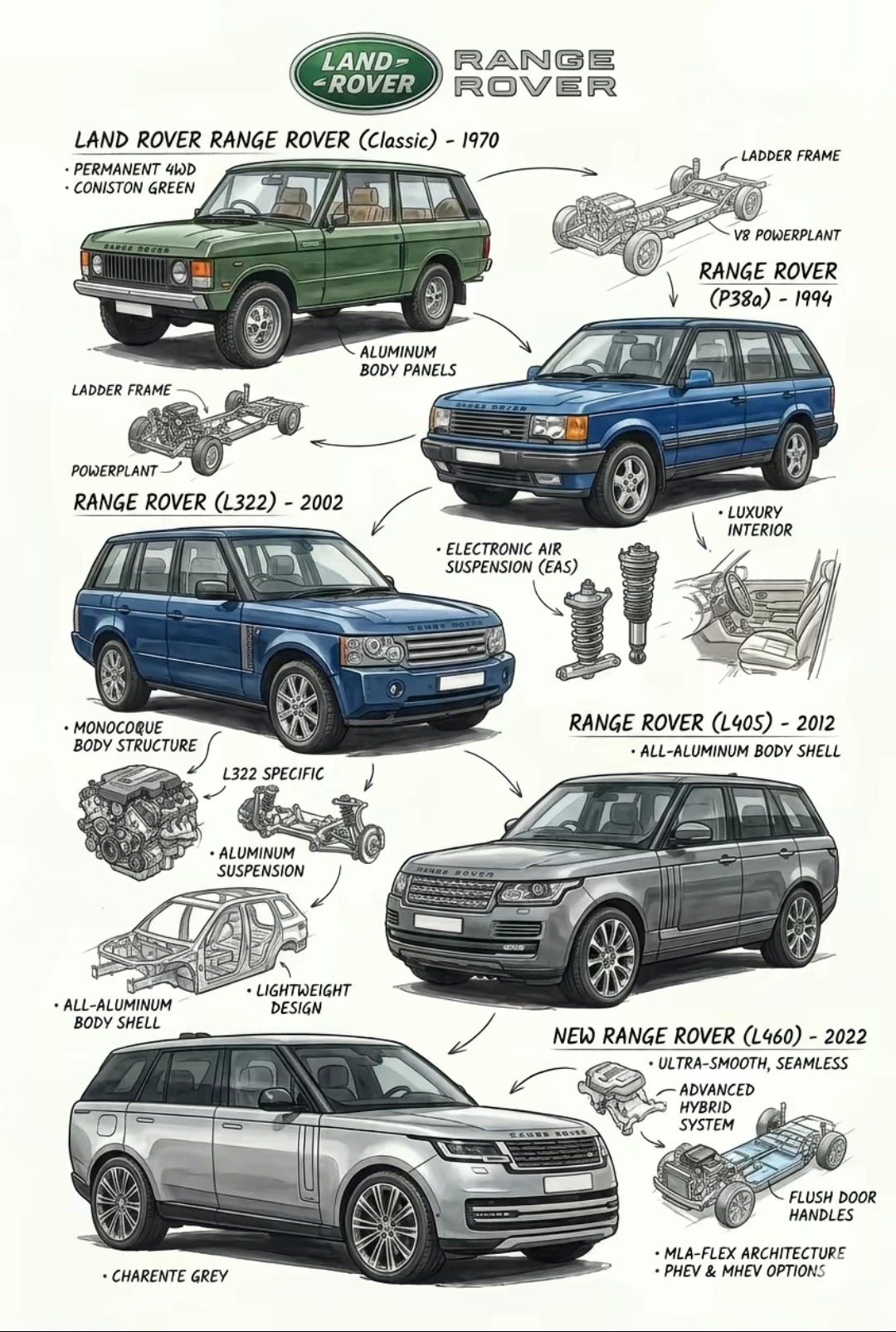 好车分享路虎揽胜的5代车型。