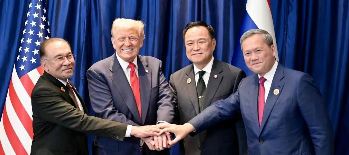 欧洲新闻网消息，当地时间14日，美国总统特朗普表示，如果泰国、柬埔寨不立即停止在