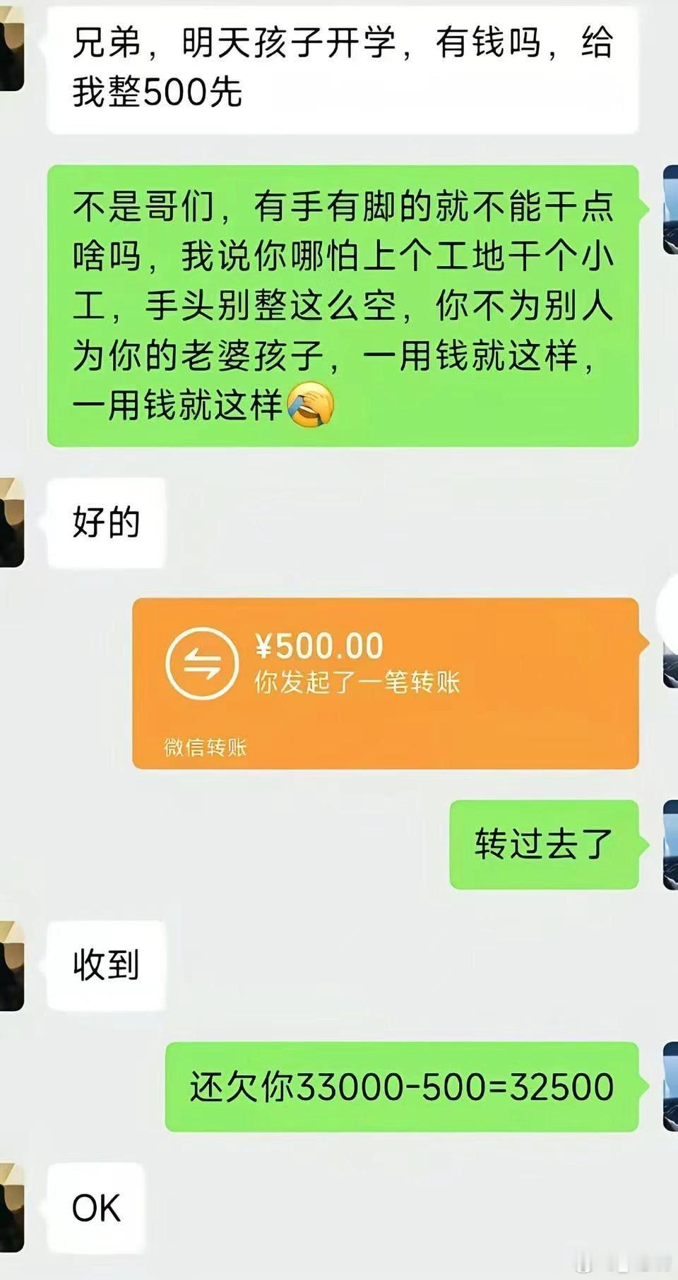 不要借钱给任何人