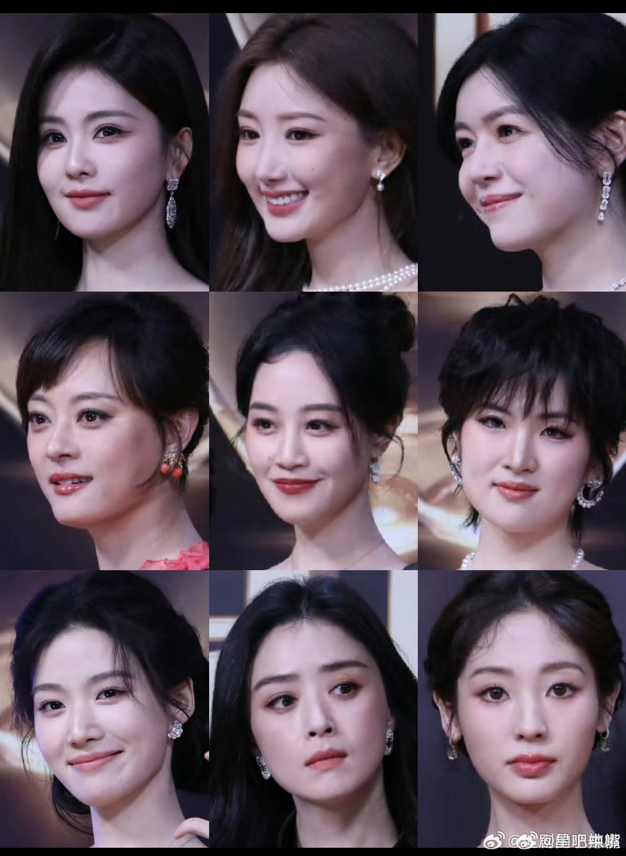 只认识毛晓彤孙俪姚安娜蒋欣！中间蓝盈莹？毛晓彤最漂亮！第三个很眼熟，就是叫