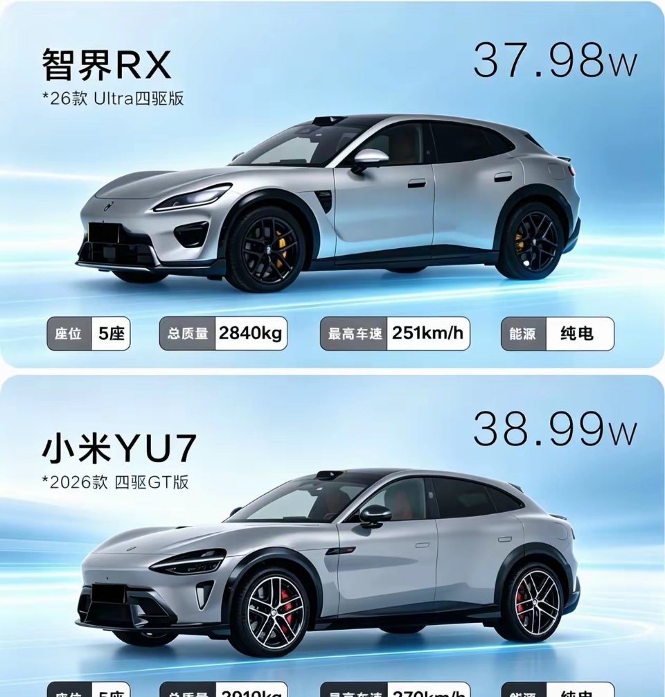 如果这样智界RX出来，你还会选择小米YU7吗？好的设计总是惊人的相似！​​​