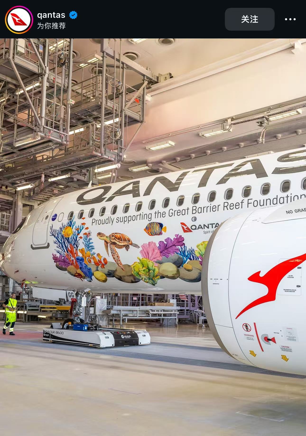感觉Qantas的审美真有点东西，从之前787和A220的两个民族彩绘到这次全新