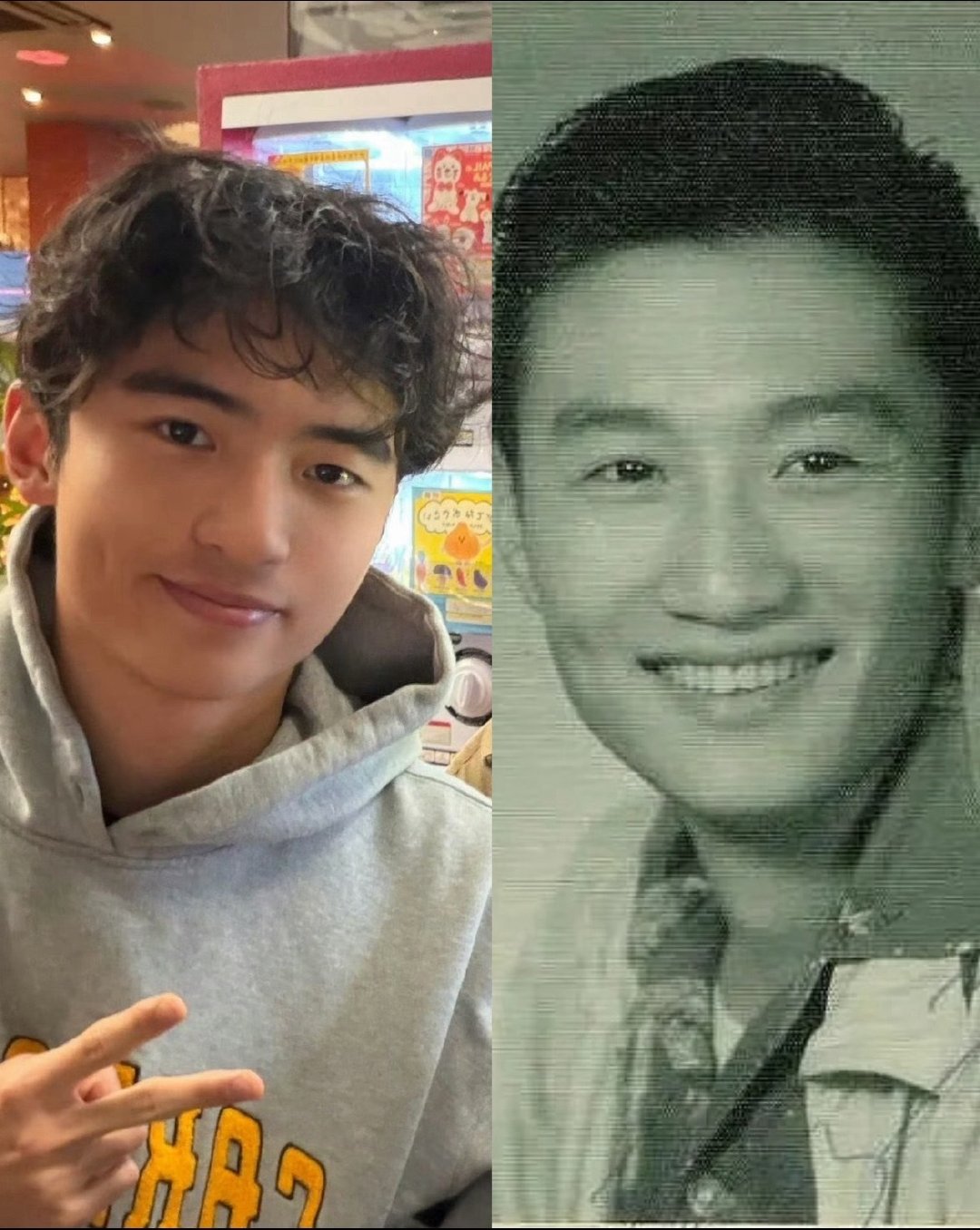 谢霆锋张柏芝的大儿子Lucas在悉尼被拍，脸颊下巴很像爷爷谢贤，老牌港星的长相。​