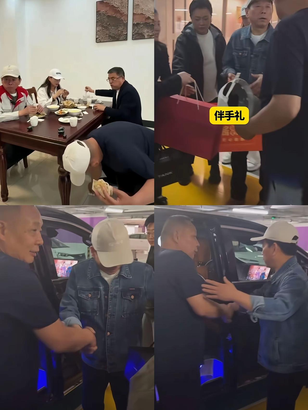 于东来弯腰擦拭地上掉落的餐食，这一幕真的戳心，放眼当下很难找出第二个人。别嘴