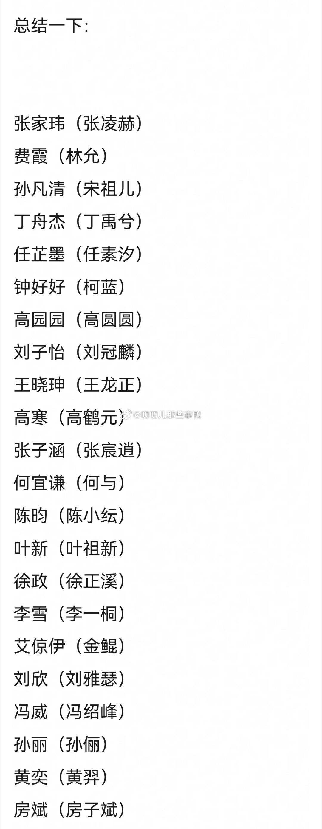 来看演员真名～