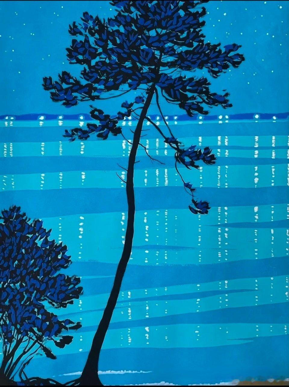 来自法国艺术家的蓝调夜色💙​​​