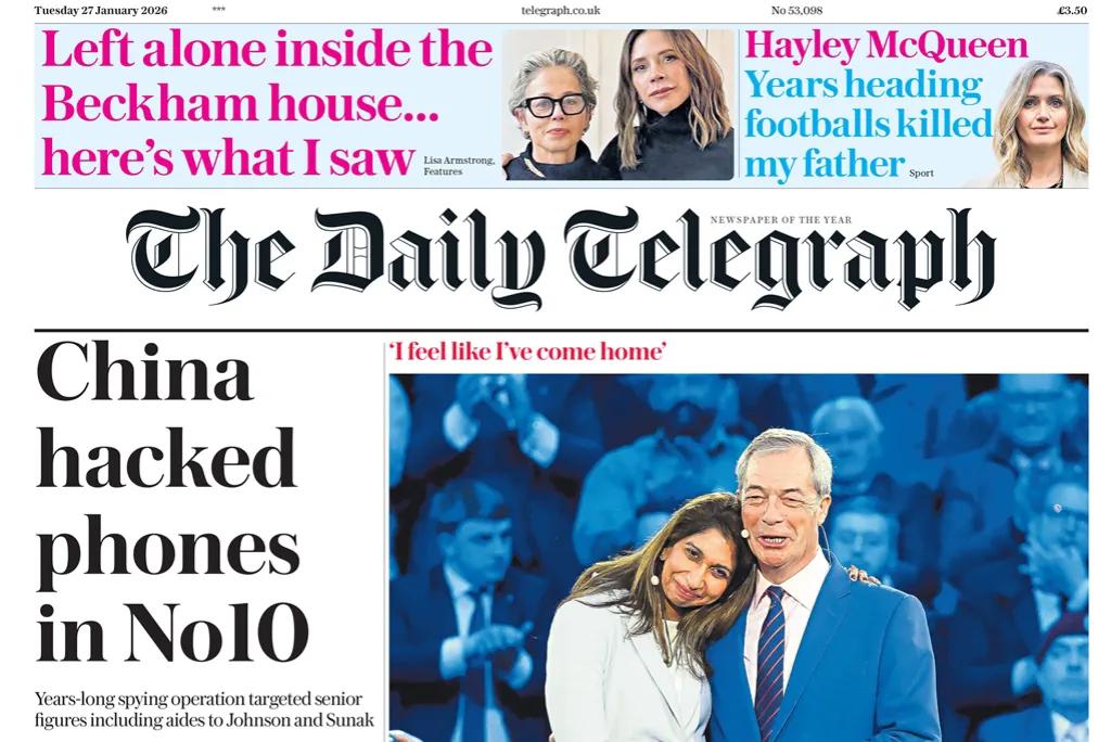 英国首相人还没有到北京，该国媒体就在编造中国的“新闻”。据《每日电讯报》报道，