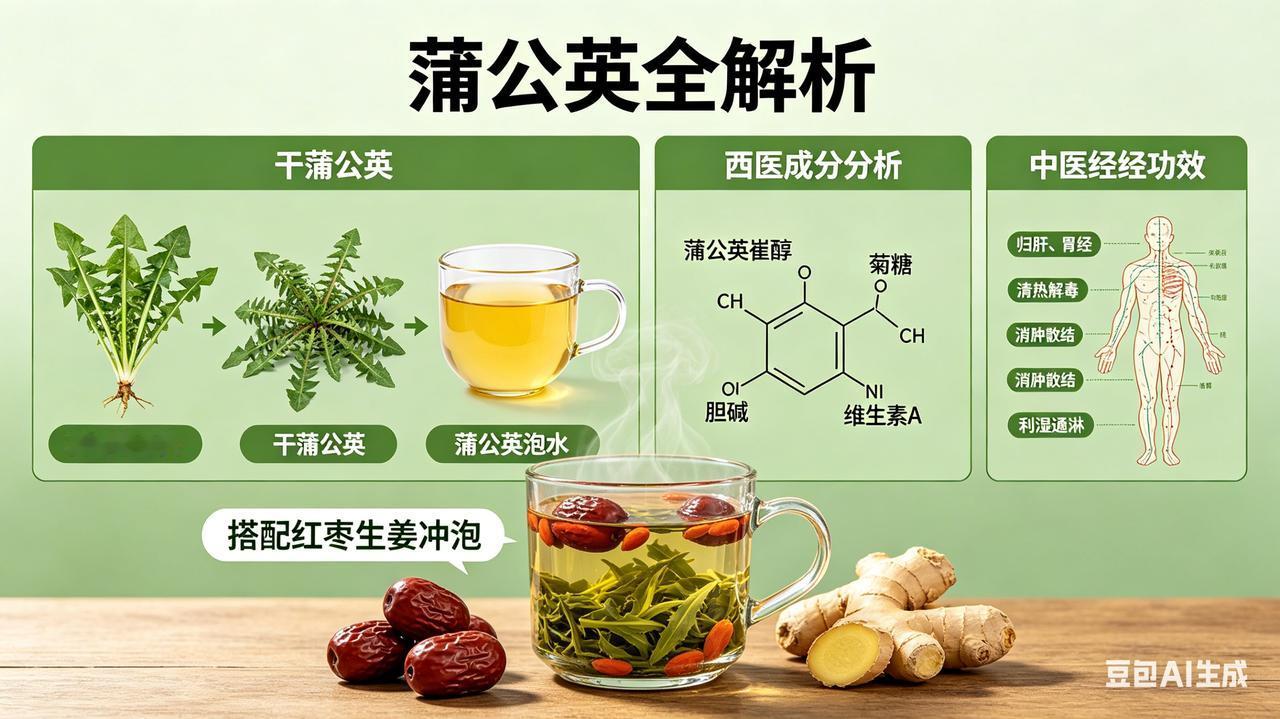 喝蒲公英泡水，身体会收获啥好处？中西医告诉你答案蒲公英是路边常见的“野菜”，也