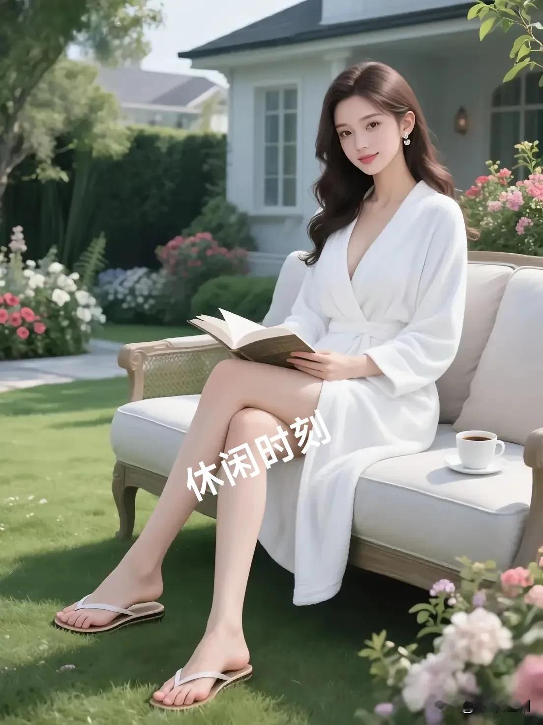 女人味的魅力在哪里?在阳光斑驳的花园里，以书为友，以咖啡为伴，让慵懒的风拂过衣