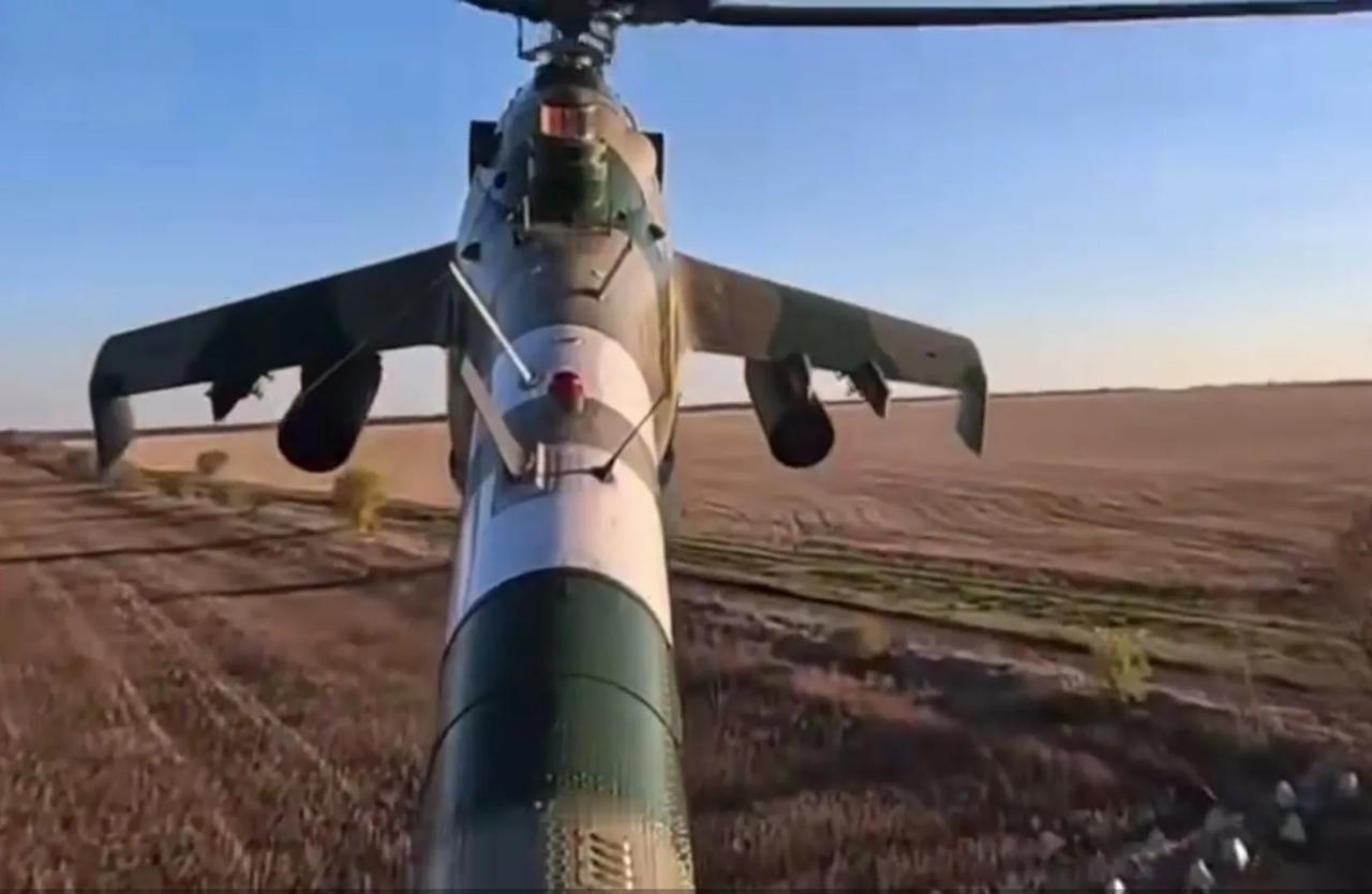 乌克兰军方发布消息称，乌克兰武装部队今天凌晨在乌克兰南部某处损失一架米-24武装