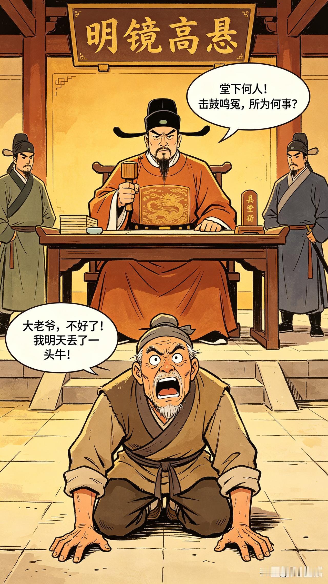 古代搞笑一桩公案！老农一句话，把县官、衙役全绕懵今天给大家讲个古代超搞笑的