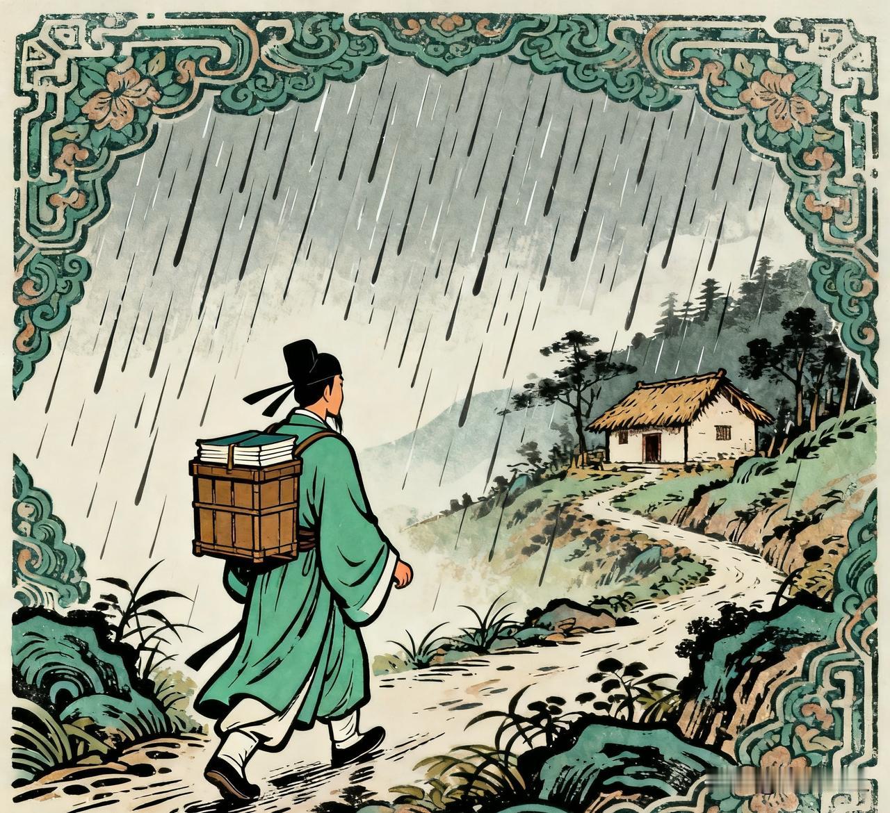 明朝有个书生，赶考路上突遇大雨，借宿一少妇家中，睡到半夜突然感觉被褥底下黏糊糊的