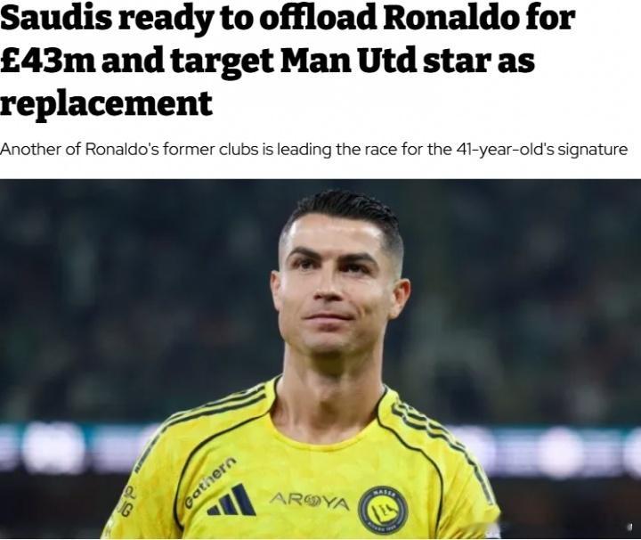 英媒：C罗若执意离队，沙特联已准备迎接新王，萨拉赫B费受青睐据英媒ipaper