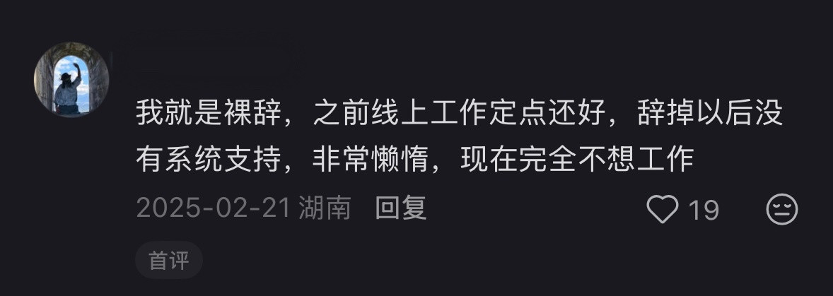 小长假让我断了裸辞的念头我自己就很有体会，其实任何一份不需要去公司上班的工作和事